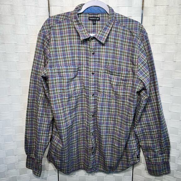 Toad & Co Flannagan Long Sleeve Plaid Button Down Shirt Mens Size XL Flannel - Picture 1 of 10